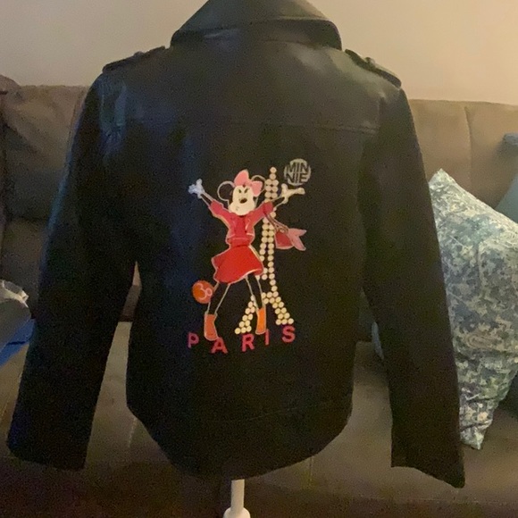 NWT Disney Mini Mouse Faux Leather Jacket - Picture 3 of 3